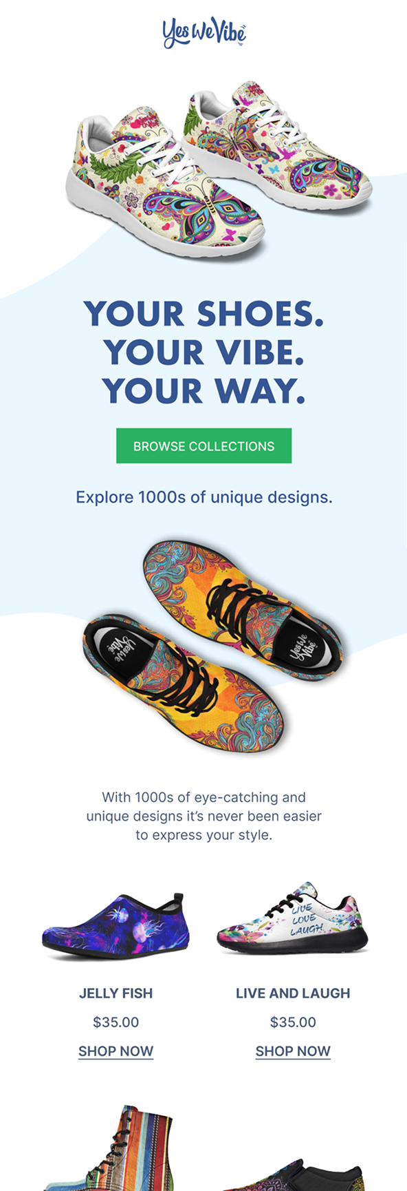 Nurture email design example