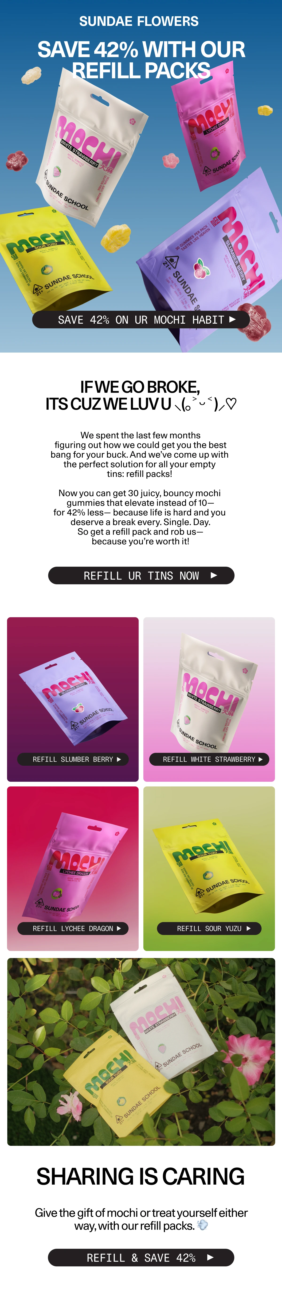 Referral email design example